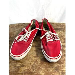 Vans Authentic Red Canvas Sneakers US Men’s 9.5